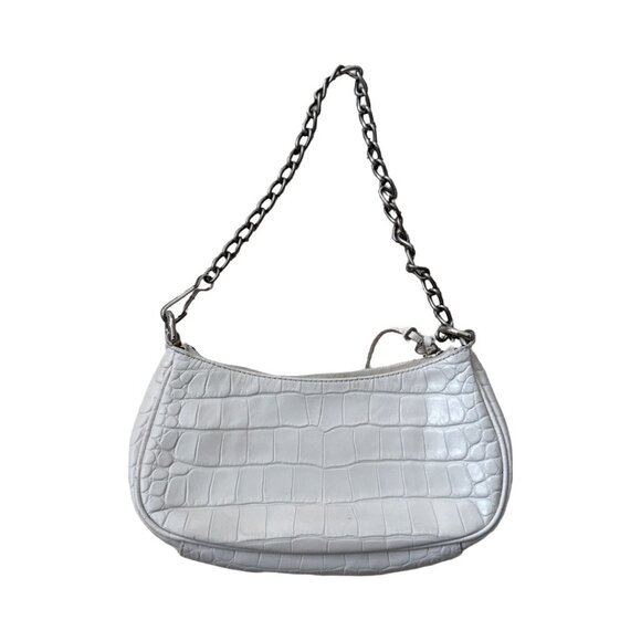 Balenciaga White Croc Embossed Leather Mini Le Cagole Shoulder Bag - Picture 2 of 8
